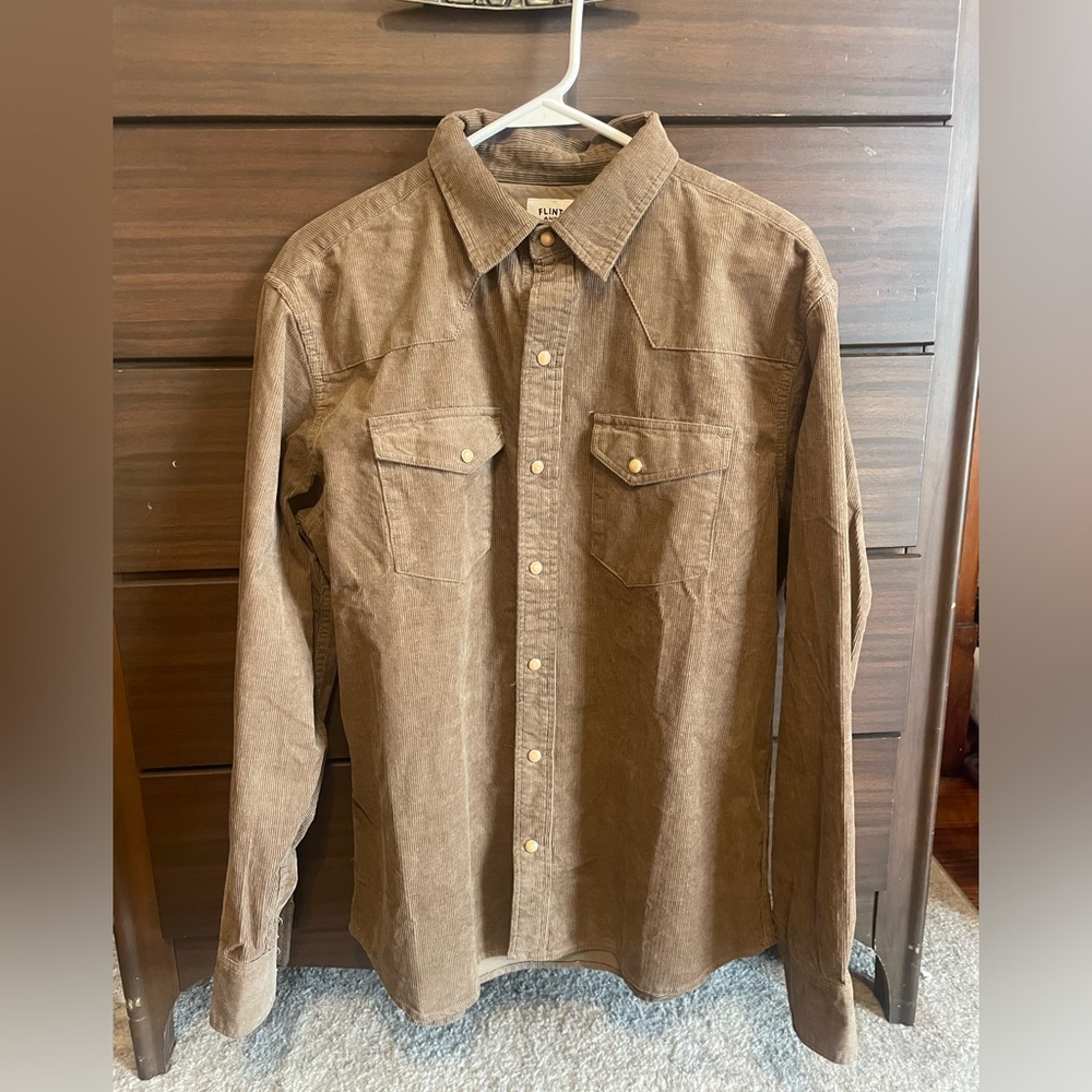 Flint & Tinder men's corduroy shirt size L